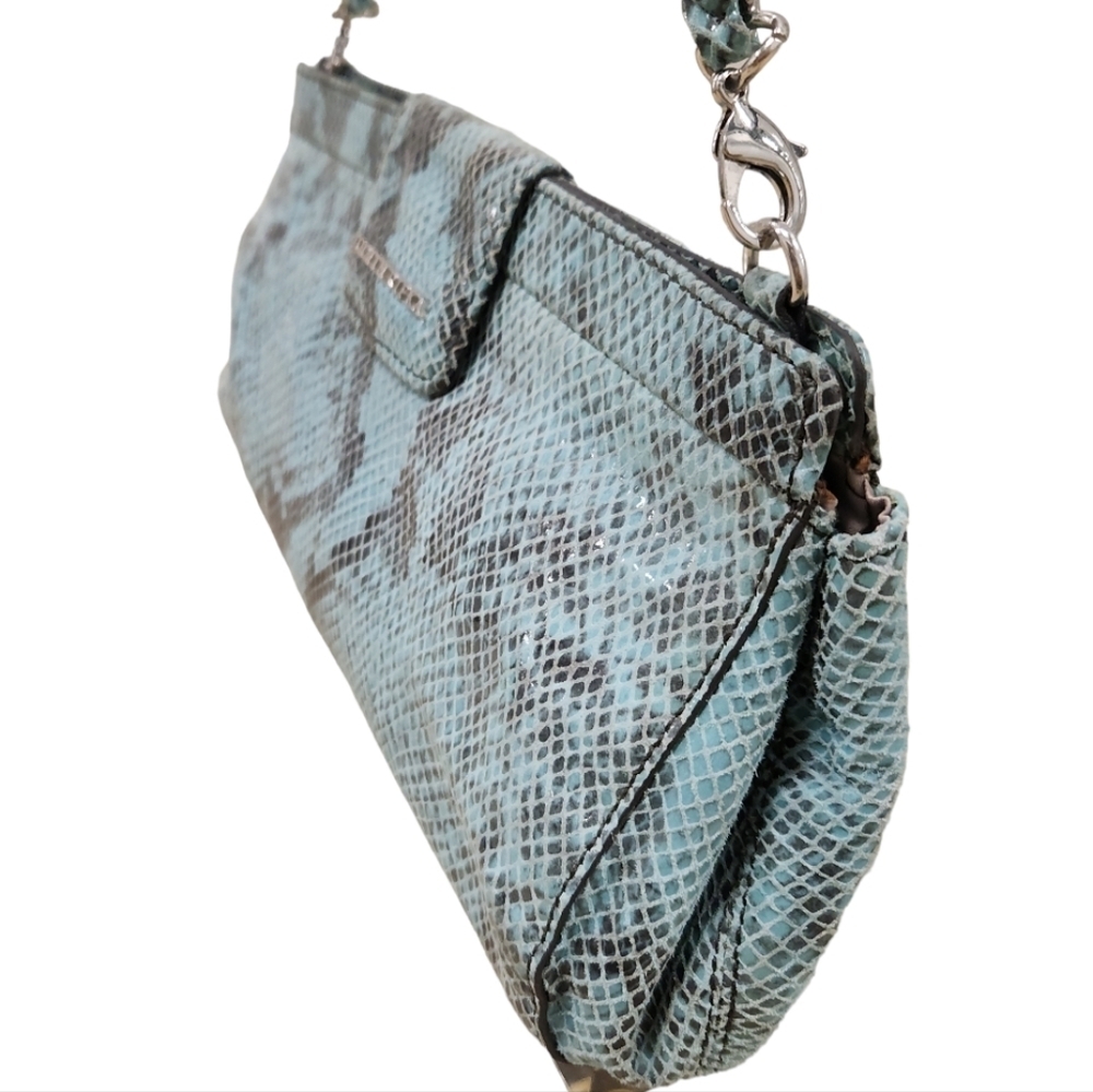 JUDITH RIPKA Snakeskin Python Embossed Leather Shoulder Bag - Picture 6 of 15